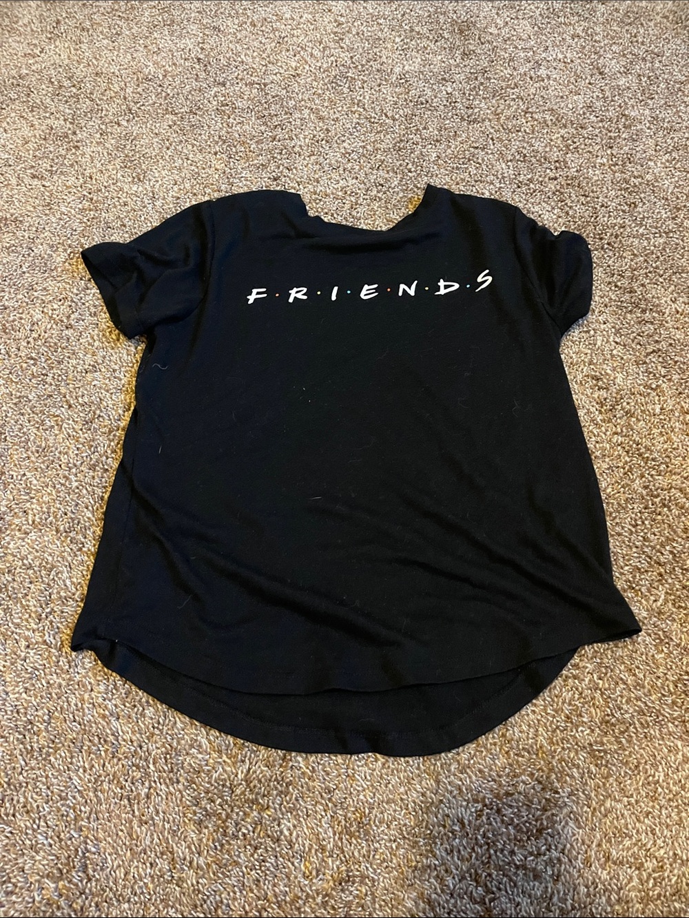 FRIENDS Black Short Sleeve Logo Tee